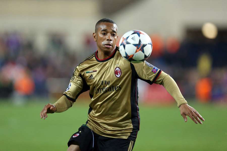 Robinho in azione con la maglia del Milan