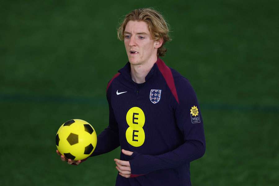 England's Anthony Gordon during training