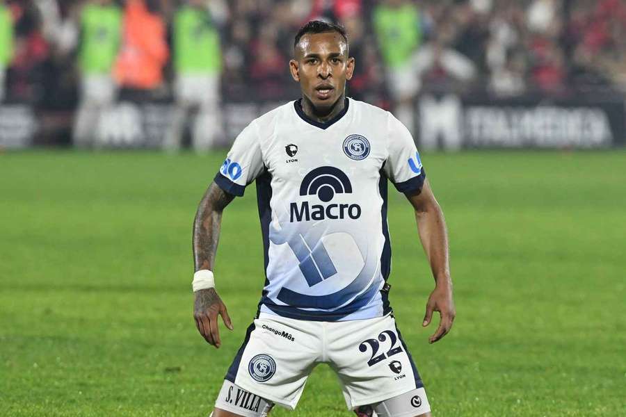 Sebastián Villa celebra un gol.