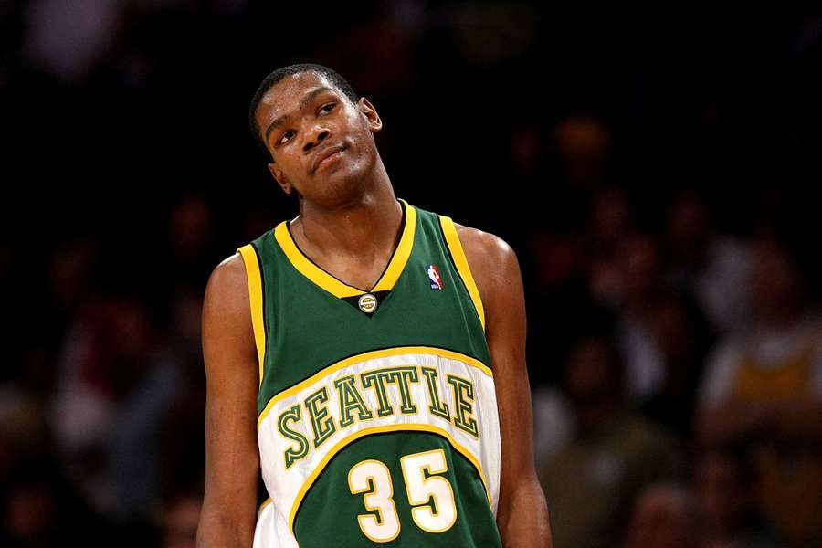 Kevin Durant during his rookie season with the Seattle SuperSonics Kevin Durant during his rookie season with the Seattle SuperSonics