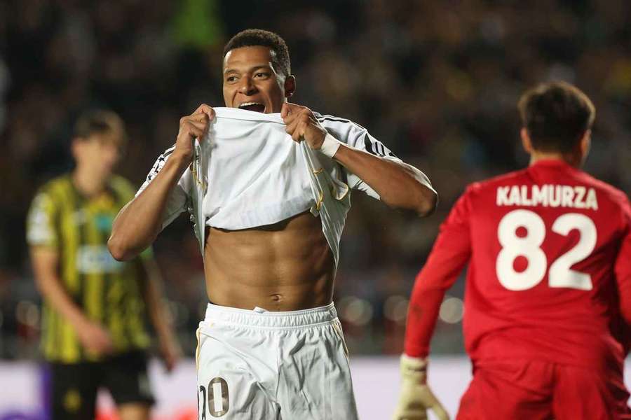 Kanonýr Realu Madrid Kylian Mbappé zářil v utkání Ligy mistrů na půdě Kajratu Almaty.