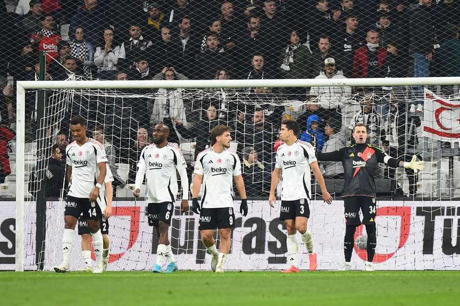 Besiktas players are deflated after suffering a potentially fatal loss
