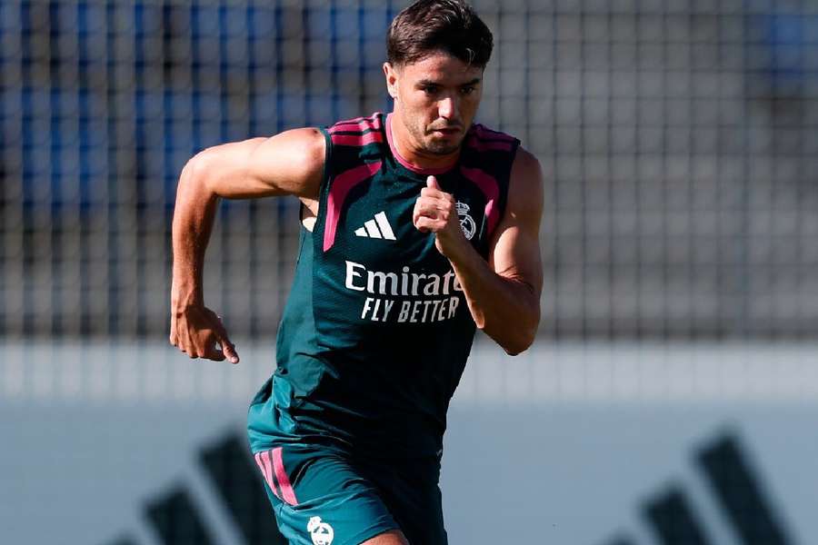 Brahim, durante un entrenamiento a las órdenes de Mourinho