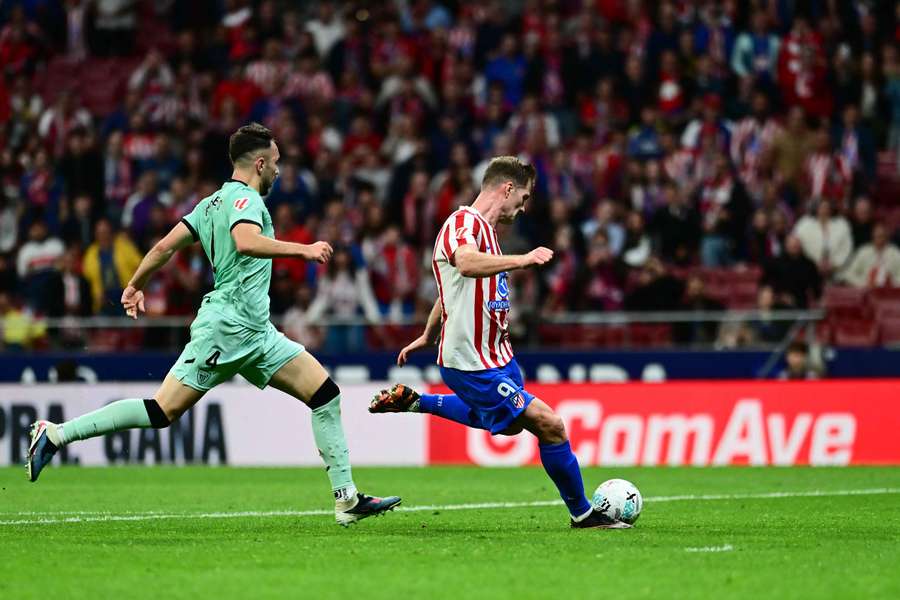 Sorloth, en el partido contra el Athletic