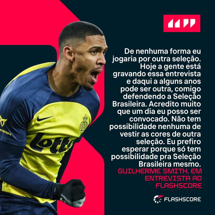Guilherme, sobre o sonho de atuar na Seleção Brasileira