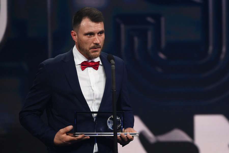 Marcin Oleksy com o prémio Marcin Oleksy com o prémio