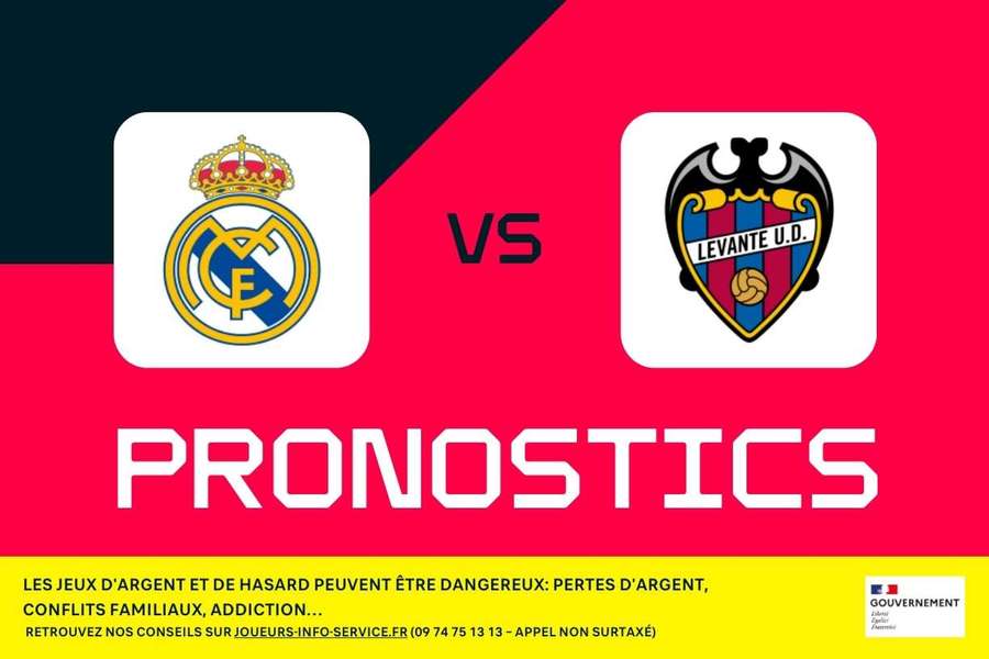 Real Madrid-Levante : Pronostics, paris et cotes (LaLiga)