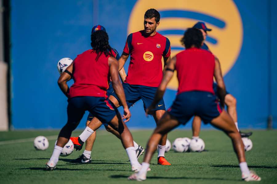 Rodri, a treinar com o Barça Rodri, a treinar com o Barça