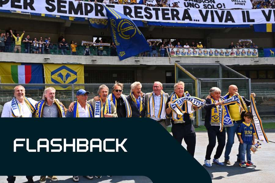 Los campeones del Scudetto 1984-1985, homenajeados por el Hellas Verona