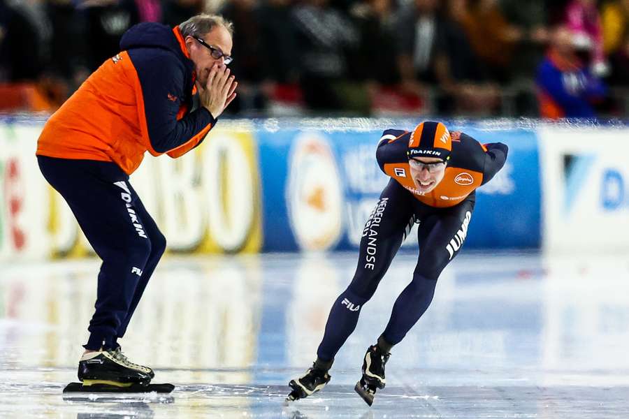 Jac Orie van Team Jumbo-Visma wil de strijd aangaan met het Amerikaanse supertalent Jordan Stolz