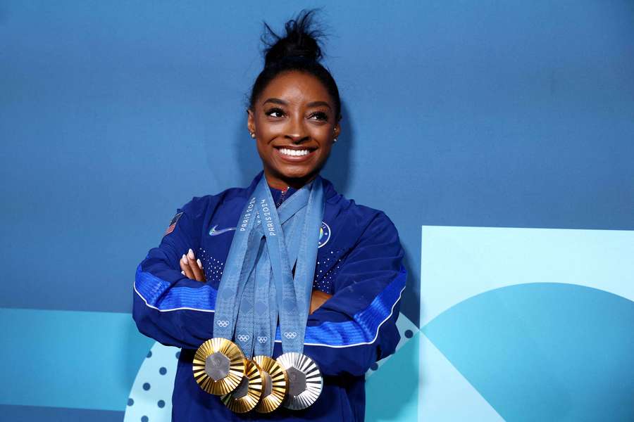 With four medals in gymnastics, Simone Biles proud of Paris achievement