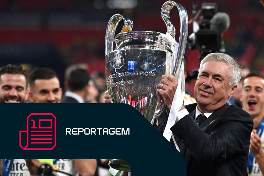 Carlo Ancelotti na conquista da 15.ª Liga dos Campeões pelo Real Madrid