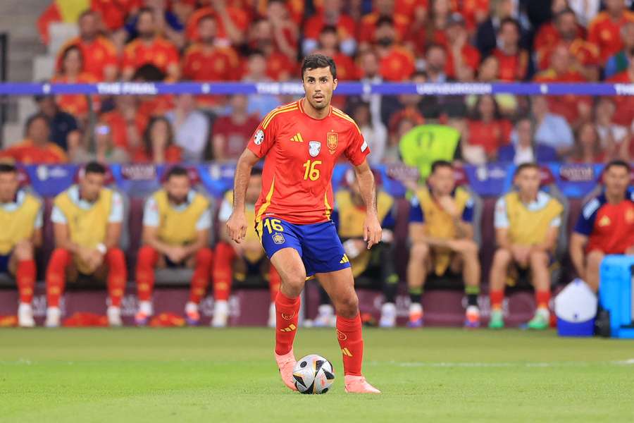 Rodri durant la finale de l'Euro 2024.