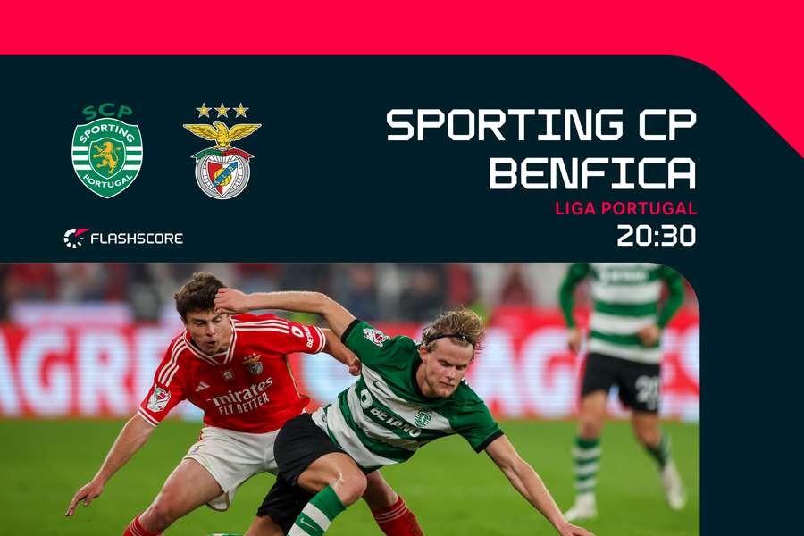 Dérbi Sporting-Benfica entra nas contas finais do título na Liga Portugal