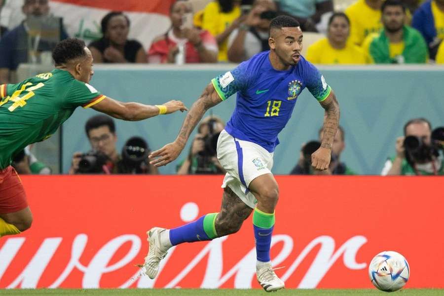 Gabriel Jesus regressou ao Palmeiras após a lesão no Mundial-2022