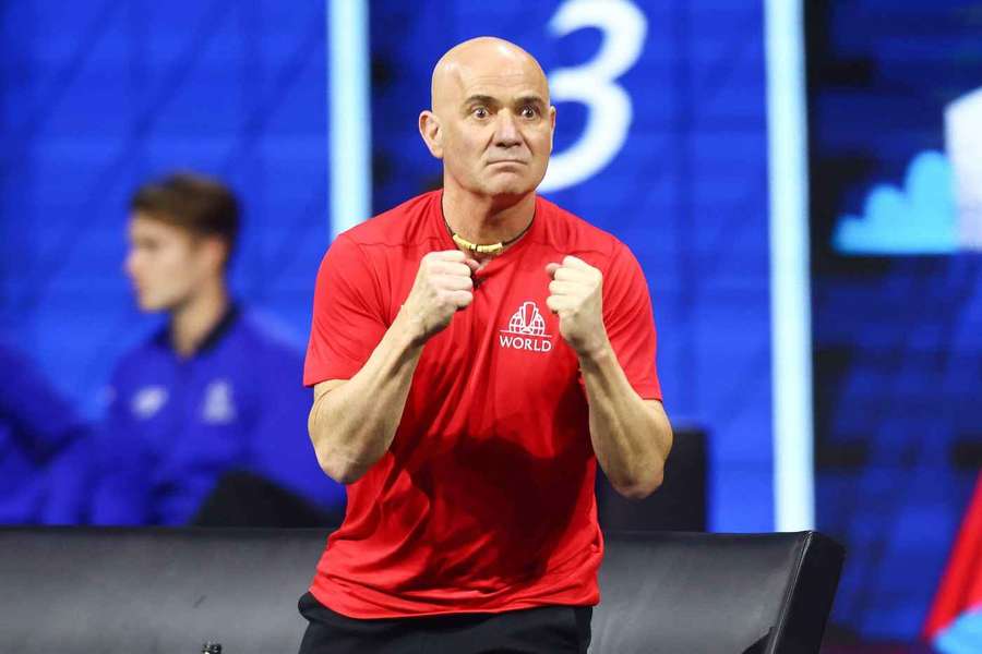 Team World captain Andre Agassi during the 2026 Laver Cup Team World captain Andre Agassi during the 2026 Laver Cup