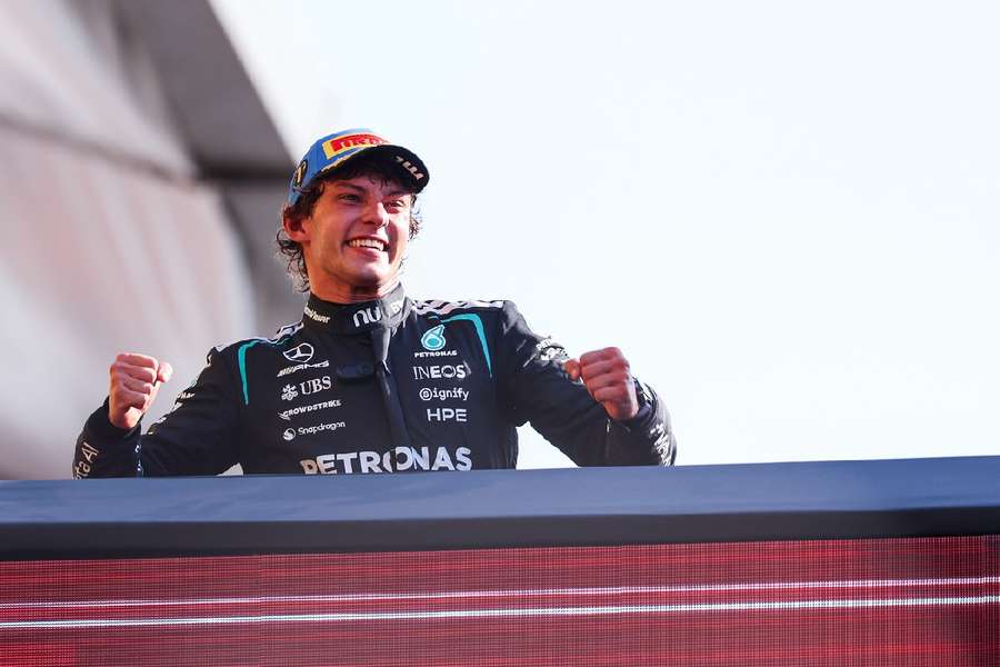 Antonelli celebrates win