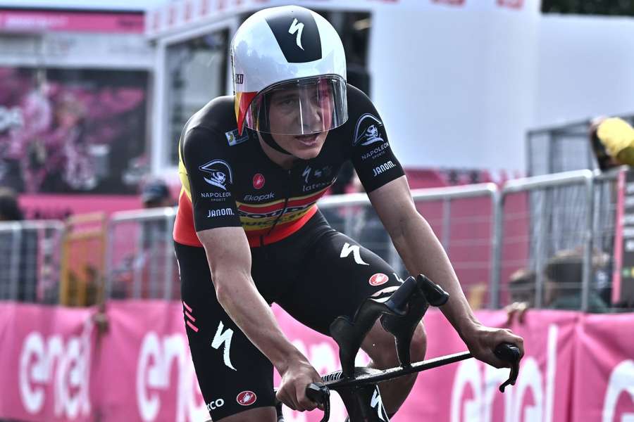 Evenepoel tijdens de 9e etappe in de Giro