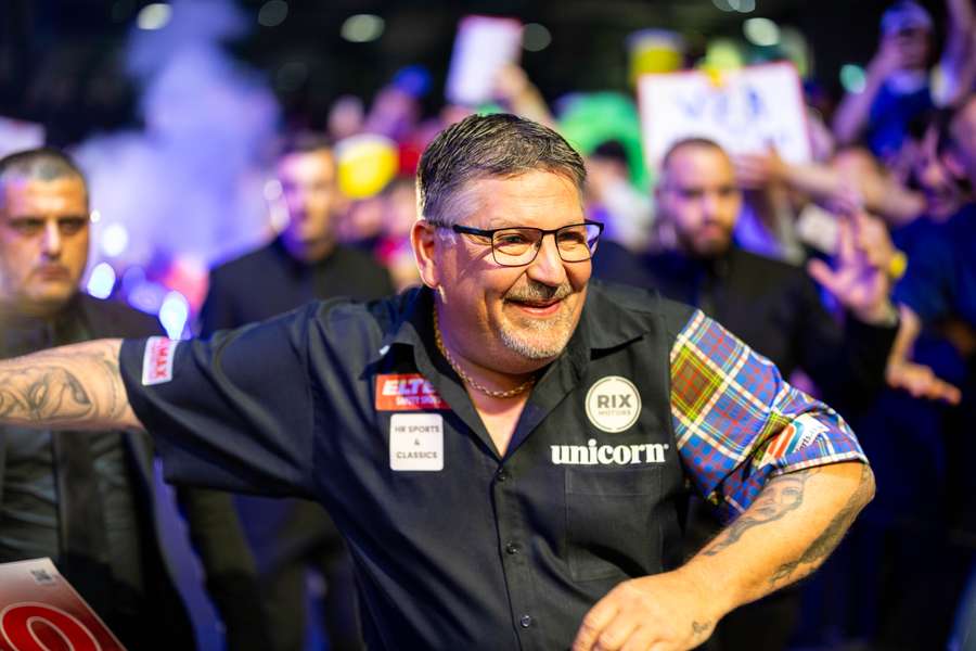 Gary Anderson ist bester Laune.