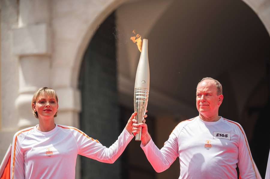 Prințul Albert of Monaco și soția sa Charlene