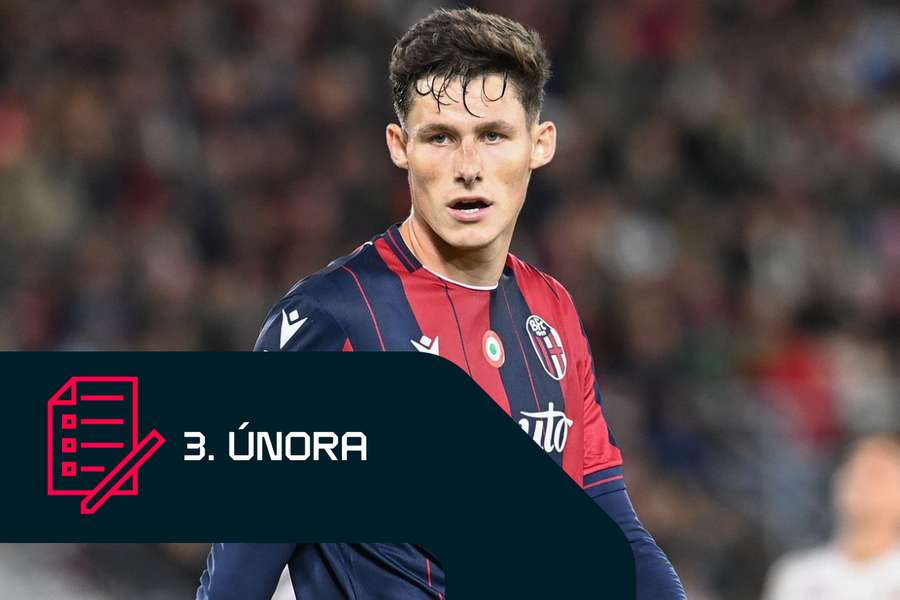 Martin Vitík v dresu Boloně.