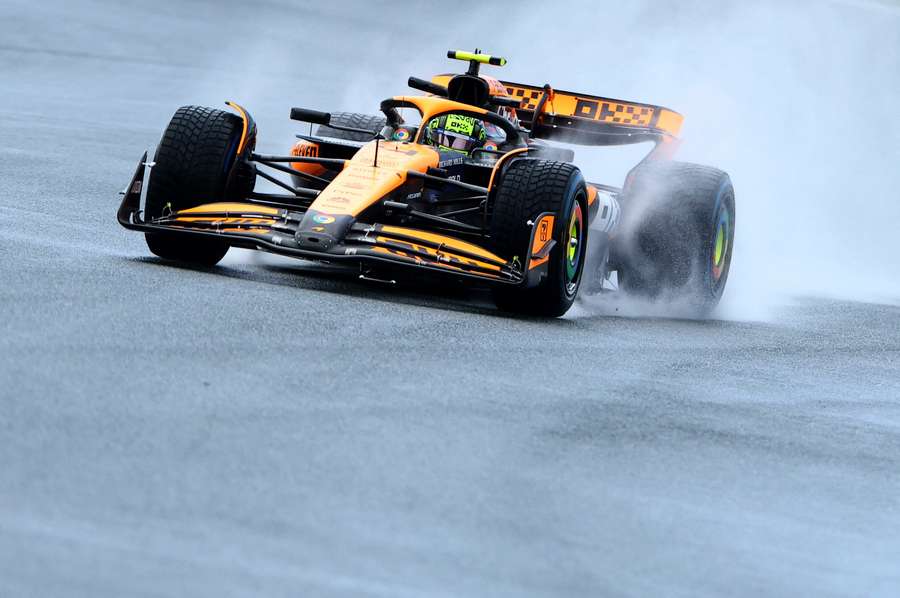 Lando Norris em ação em Zandvoort