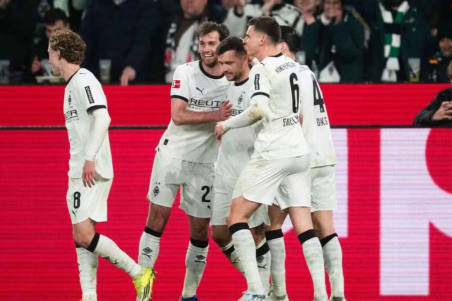 A festa dos jogadores do Borussia Monchengladbach