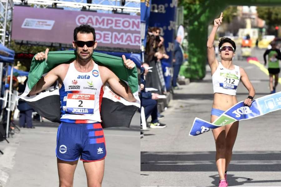 Álvaro Martín y María Pérez, reyes de los 35 kilómetros marcha