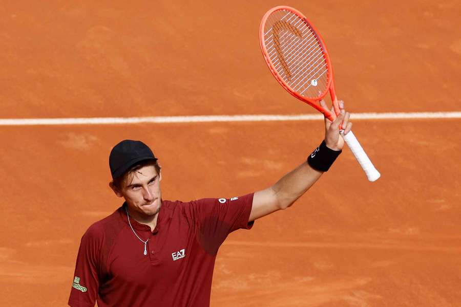 Matteo Arnaldi dopo la vittoria contro Novak Djokovic