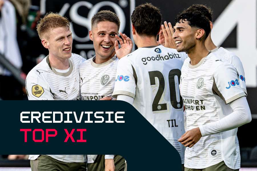 PSV deliver this week's top two players in Joey Veerman (2-L) and Ricardo Pepi (R) after a 5-3 win over NEC