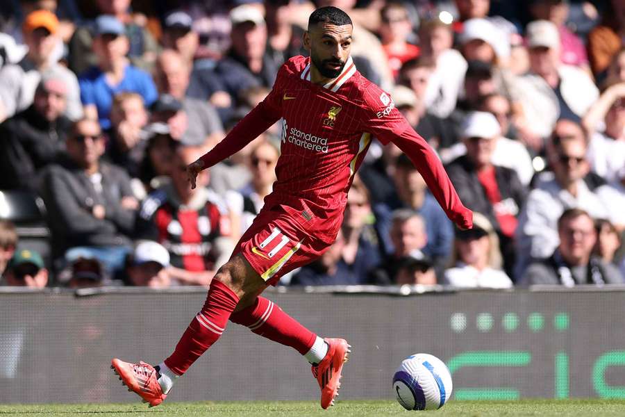 Salah lors du match contre Fulham.