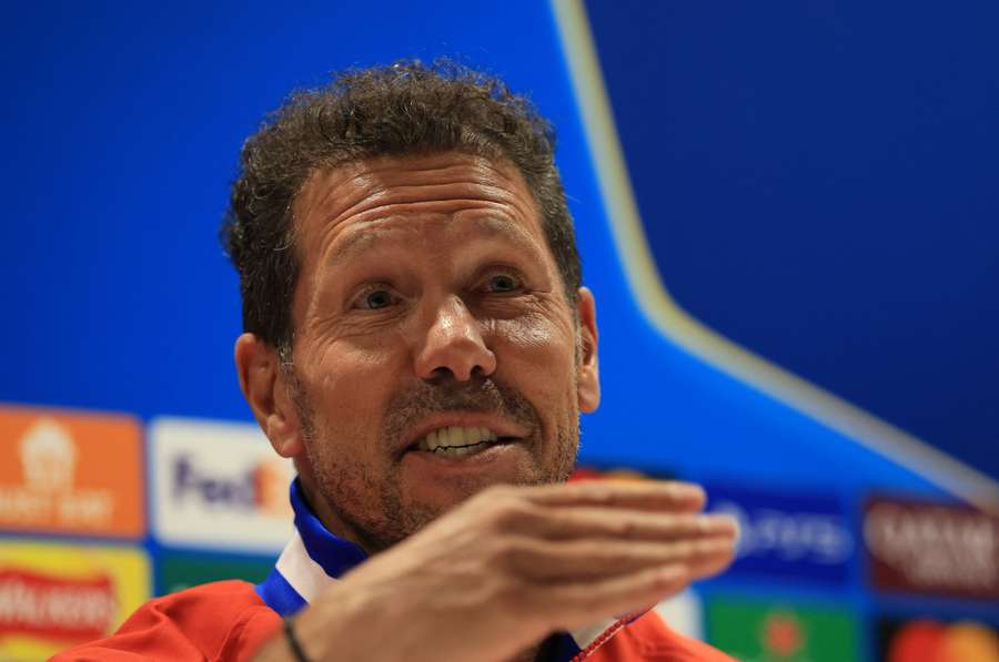 Diego Simeone auf der Pressekonferenz am Montag