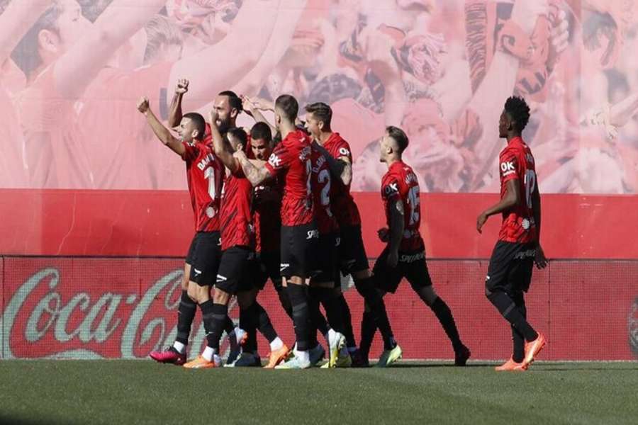 Mallorca celebrate their goal