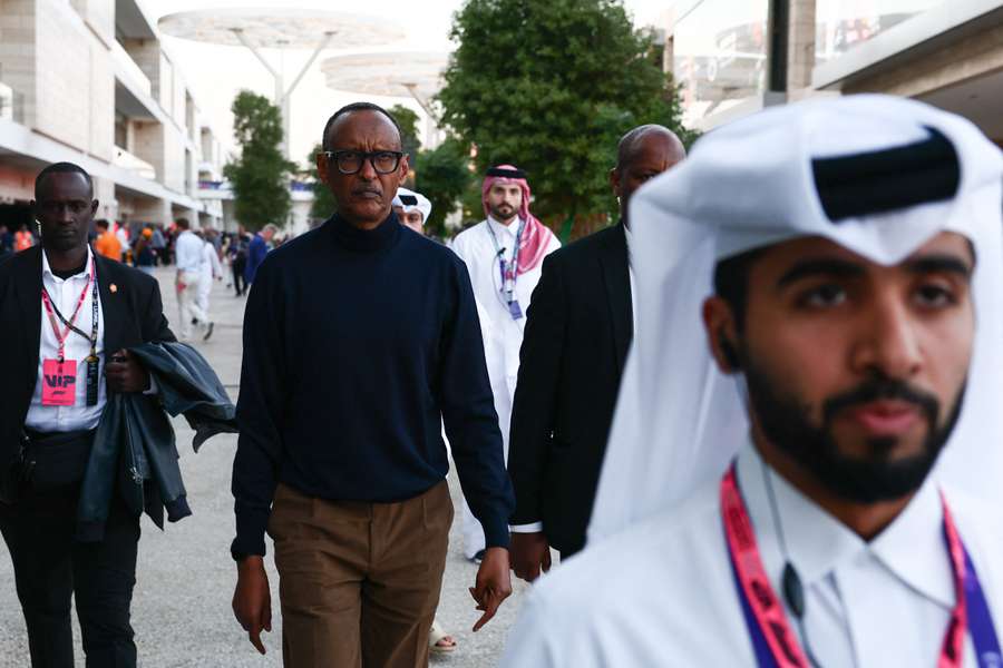 Paul Kagame lors du Grand Prix du Qatar.