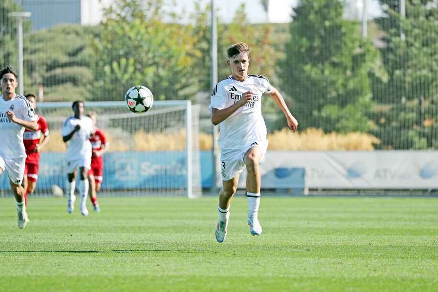 Diego Aguado, defesa de 18 anos do Real Madrid