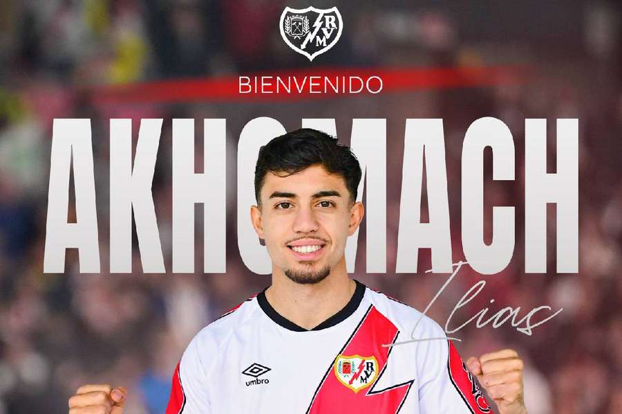 Ilias Akhomach, nuevo jugador del Rayo Vallenaco