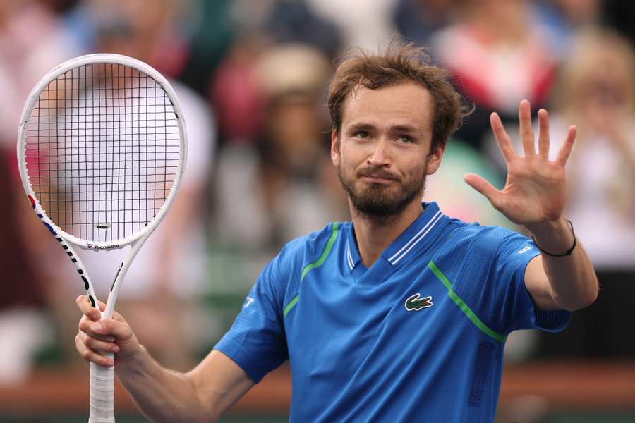 Focus on the game: Daniil Medvedev on way to a fourth-round victory over Germany's Alexander Zverev at Indian Wells