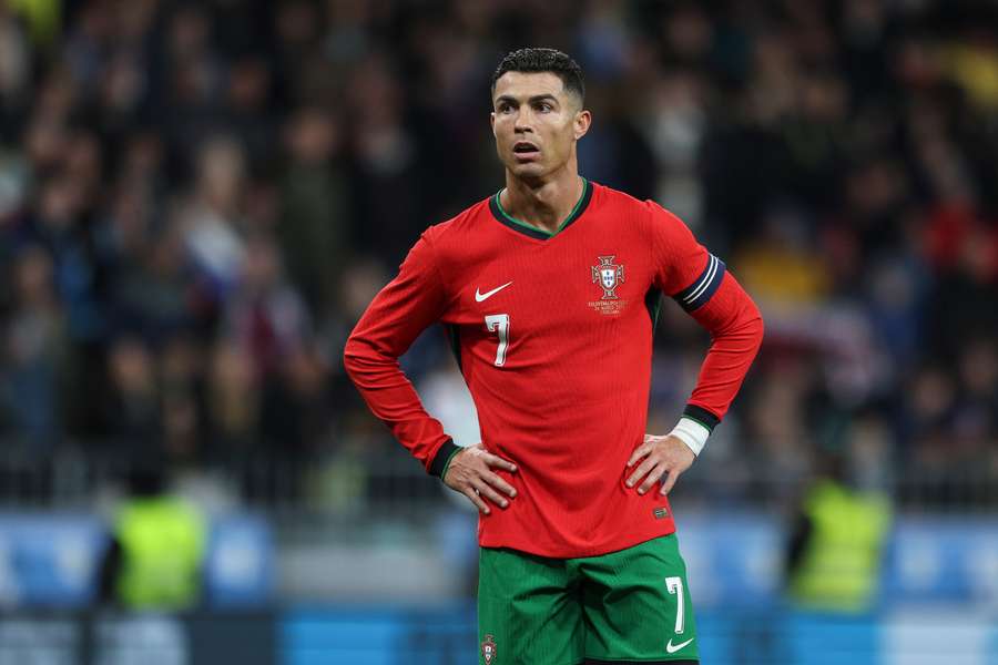 A desilusão de Cristiano Ronaldo na Eslovénia