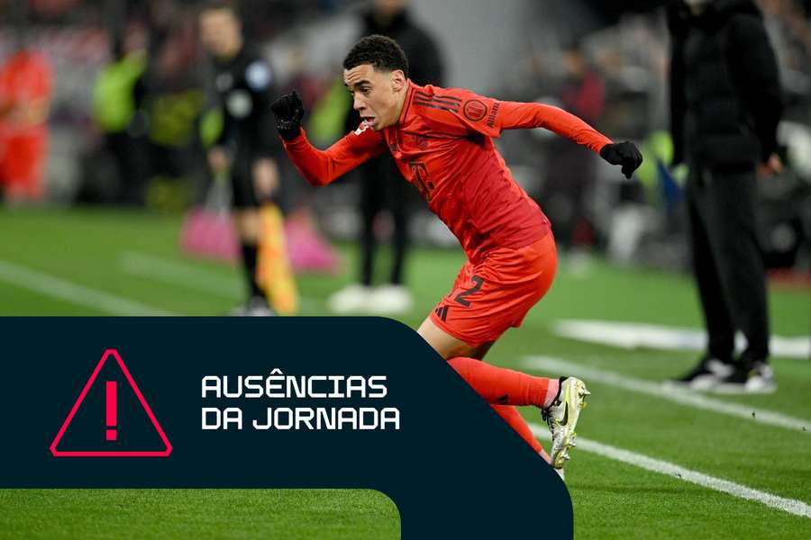 Jamal Musiala está em dúvida no Bayern Munique