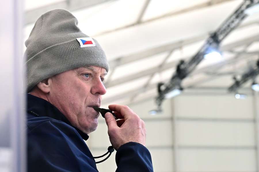 Radim Rulík během tréninku národního týmu.