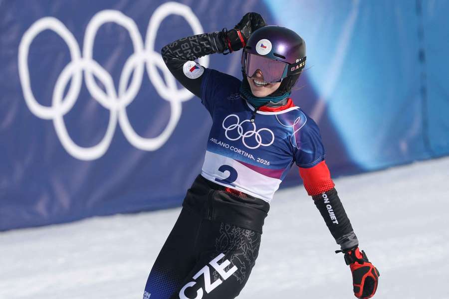 Zuzana Maděrová se raduje z olympijského zlata. 