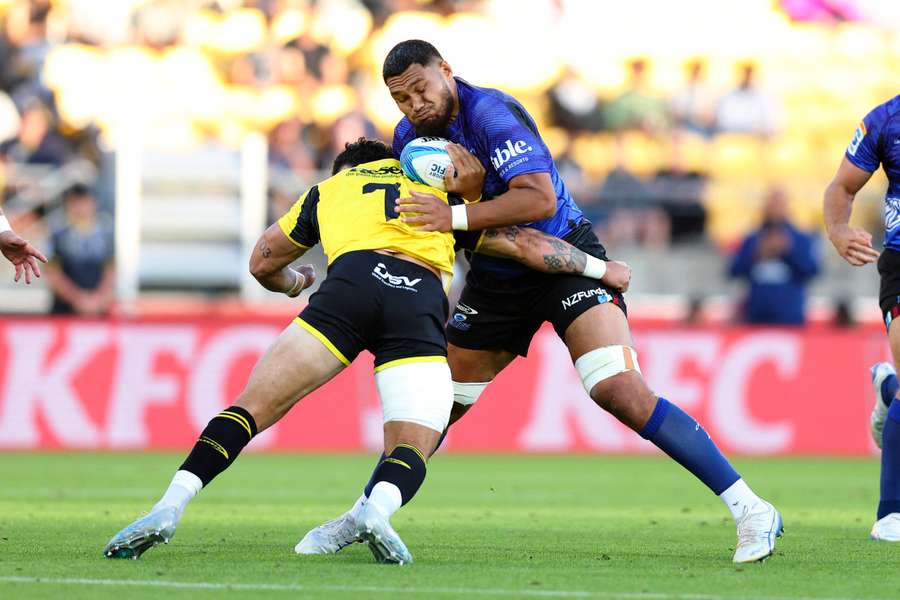 Cameron Suafoa in action for the Auckland Blues last year.