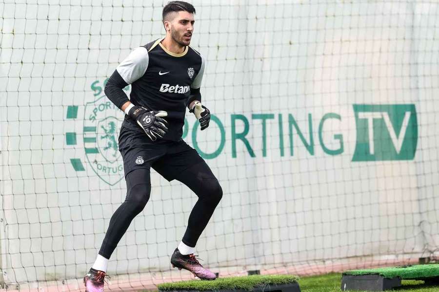 Rui Silva no treino do Sporting