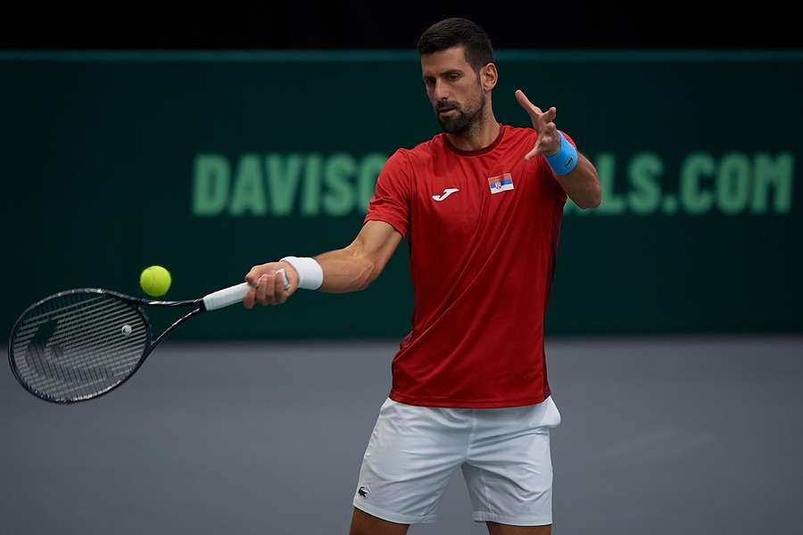 Novak Djokovic se antrenează pentru meciul din Cupa Davis cu Spania