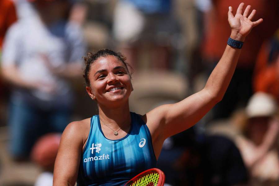 Jasmine Paolini dopo la vittoria Jasmine Paolini dopo la vittoria