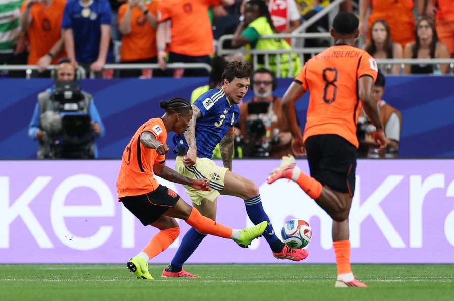 Netherlands' Crysencio Summerville scores their fifth goal