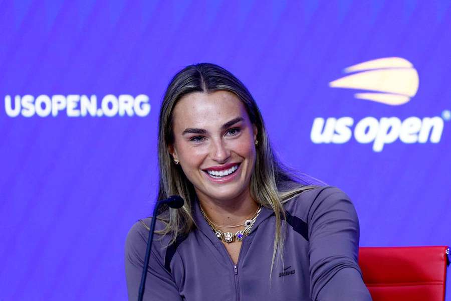 Aryna Sabalenka speaks to the press Aryna Sabalenka speaks to the press