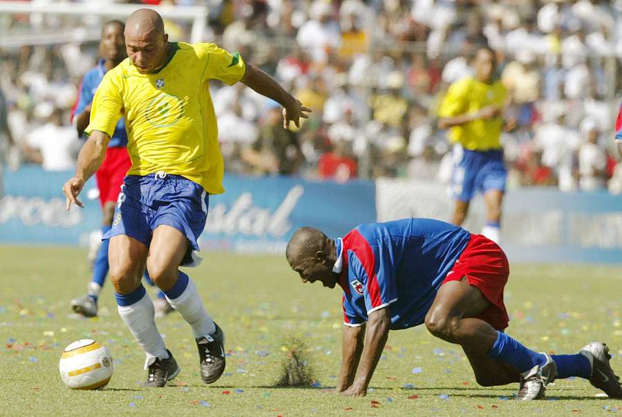 Registro do histórico jogo entre Brasil e Haiti Registro do histórico jogo entre Brasil e Haiti
