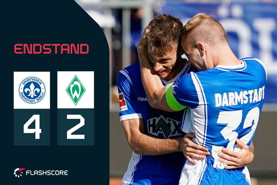 Darmstadt 98 bejubelt den ersten Bundesliga-Sieg der neuen Spielzeit.