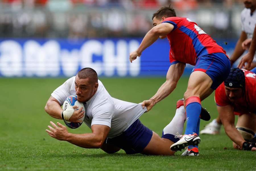 Samoa's Jordan Lay in action